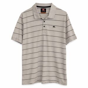 Quiksilver Surf Logo Striped Cotton Polo XL